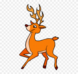 Cartoon Orange Clipart - Animated Clipart Deer Gif, HD Png Download ...
