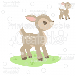 Cute Woodland Deer SVG Cut File & Clipart for Silhouette Studio ...
