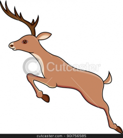 Deer jumping stock vector