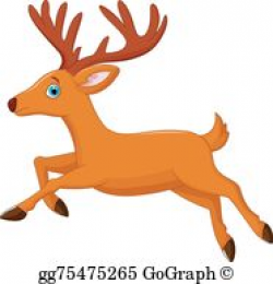 Running Deer Clip Art - Royalty Free - GoGraph