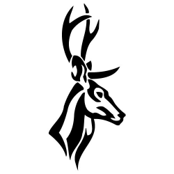 Tribal Deer Head Tattoos - Clip Art Library