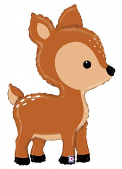 DalvayDelights Woodland Critters Deer Fawn Figure Birthday Party Mylar  Balloon