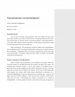 DOC) Transparency in Government-Public Information Requests ...