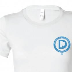 Wyoming Democratic Party Symbol Logo (Ladies White Tee)