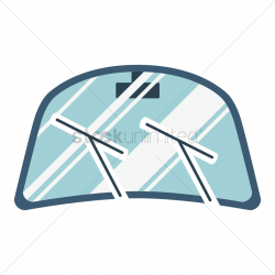 Free Windscreen with wipers Vector Image - 1243802 ...