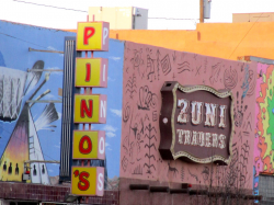 Route 66: Denny Pino\'s Gift Shop & Zuni Traders Neon Sign ...