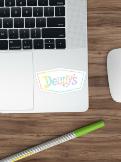 DENNY\'S PARODY LOGO PNG TYE DYE PASTEL TUMBLR TYPE | Sticker