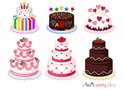 Cake clipart, bakery clipart, pastry clipart, wedding cake ...