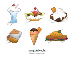 6 Free Vector Dessert Cliparts -