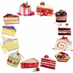 Desserts clipart watercolor, Desserts watercolor Transparent ...