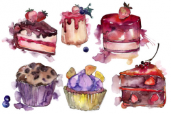 Dessert Love Story Watercolor Png