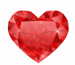 Heart Diamond Red Clip art - Large Transparent Diamond Red ...