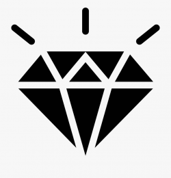 Sparkle Vector Diamond - Transparent Background Diamond Icon ...