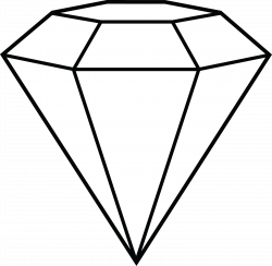 Diamond clipart black and white, Diamond black and white ...