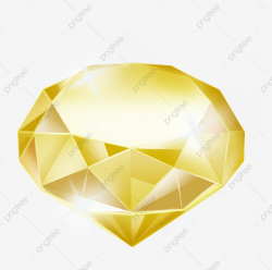 Yellow Crystal Diamond Illustration, Yellow Diamonds ...