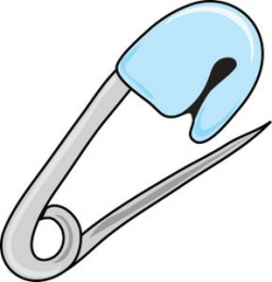 Baby Pin Clipart Image: Blue baby pin diaper pin | Baby ...