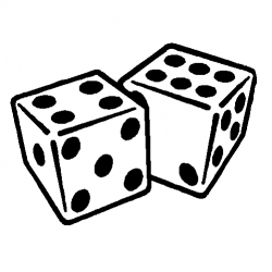 Black and white dice clipart free images - ClipartBarn