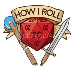 How I Roll D&D DND Buttons large 2.2\'\' (5-pack) - white