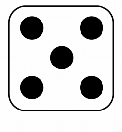 Dots Clipart Five - 5 Side Of Dice, Transparent Png Download For ...