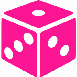 Deep pink dice icon - Free deep pink gamble icons