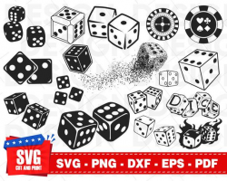 Dice svg, dice clipart, gambling svg, casino svg, dice vector, dice ...