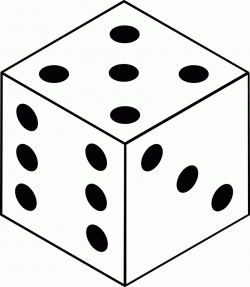 Black and white dice clipart » Clipart Portal