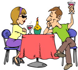 Romantic Dinner Date Clipart - Clip Art Library