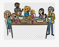 Family Thanksgiving Dinner Clip Art , Transparent Cartoon ...