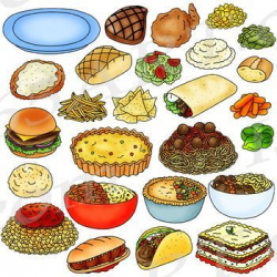 Dinner Clipart - Dinner Foods Clipart & Meals | Food clipart ...