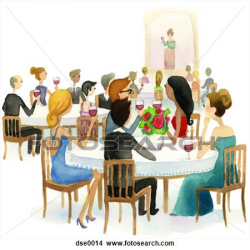 Birthday dinner party clipart - Clip Art Library