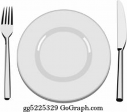 Dinner Plate Clip Art - Royalty Free - GoGraph
