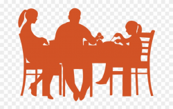 Family Silhouettes - Family Dinner Silhouette Clipart ...
