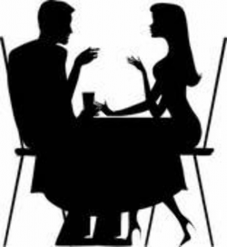 Couples Dining Silhouette | Romantic Dining illustrations ...