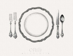 Printable Place Setting Dinner Plate, Knife, Fork, Spoon ...