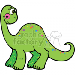 green smile dino clipart. Royalty-free clipart # 131570