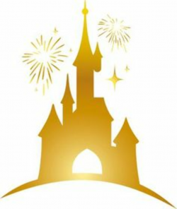 Disney Castle Silhouette Gold