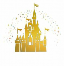 Disney Castle Silhouette Gold