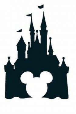Disney Castle With Mickey Head Silhouette