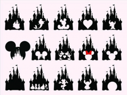 Disney Castle SVG -Disney Castle-Tinker Bell castle-Heart ...