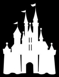 Disney Castle Silhouette White