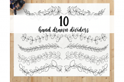 Handdrawn dividers - doodle borders clipart, divider element