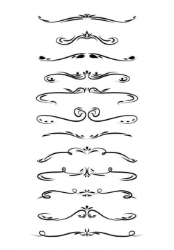 12 Hand Drawn Dividers Clipart