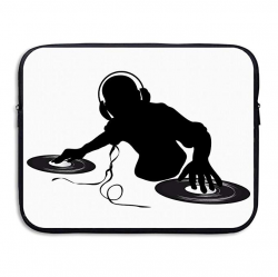 Amazon.com: Laptop Sleeve Case DJ Clipart Black And White ...