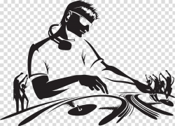 Disc jockey Wall decal Sticker Music, DJ Poster transparent ...