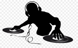 Dj Logo clipart - Music, Black, Silhouette, transparent clip art