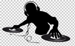 Disc jockey Music DJ mixer Podcast Nightclub, DJ silhouette ...