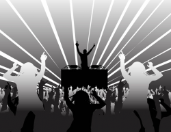 DJ and Party People Clipart Graphic | Free clipart image