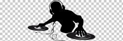 DJ Silhouette, man playing turntable PNG clipart | free ...