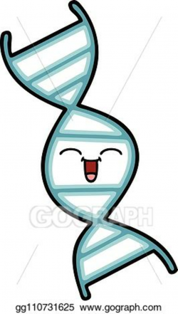 Vector Clipart - Cute cartoon dna strand. Vector ...