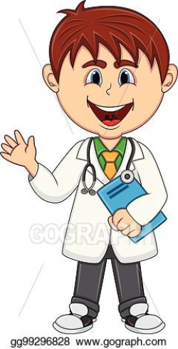Vector Clipart - Doctor - boy cartoon. Vector Illustration ...